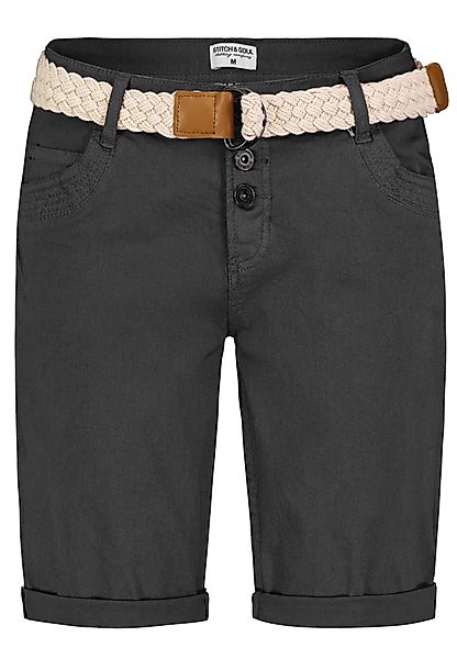 Stitch & Soul Bermudas Mit Gürtel günstig online kaufen