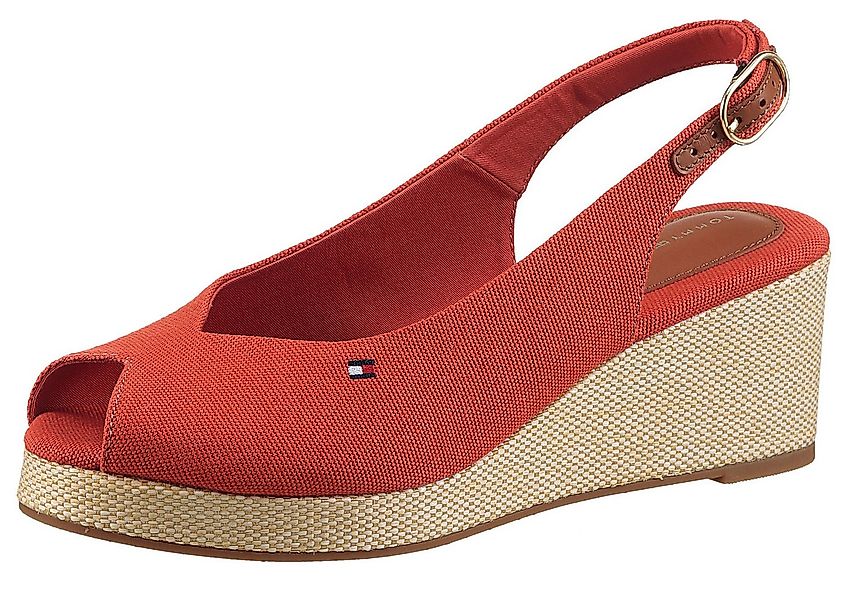 Tommy Hilfiger FLAG MID WEDGE ESPAD SLINGBACK Keilsandalette, Plateau, Somm günstig online kaufen