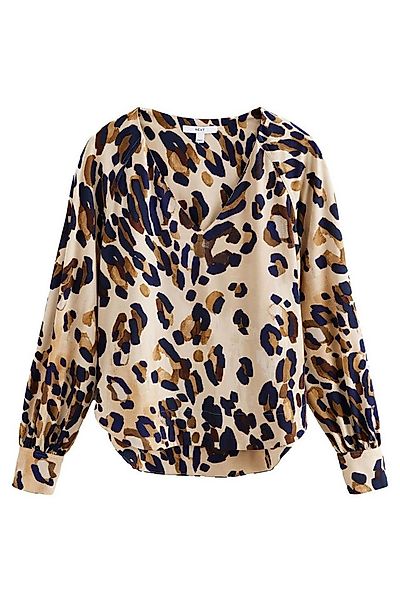 Next Langarmbluse Langärmelige Jerseybluse mit V-Ausschnitt (1-tlg) günstig online kaufen