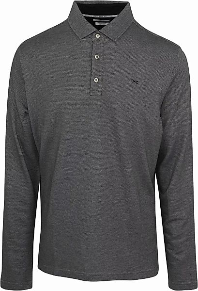 Brax Langarm-Poloshirt Melange Schwarz - Größe 4XL günstig online kaufen