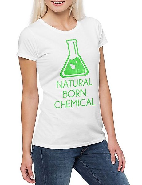 Urban Backwoods Print-Shirt Natural Born Chemical Damen T-Shirt Chemie Chem günstig online kaufen
