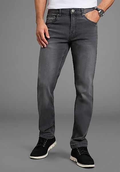 Arizona Straight-Jeans gerader Schnitt, normale Leibhöhe, mit Knopf- und Re günstig online kaufen