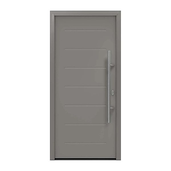 EcoStar Haustür Isopro IP 015 Graualuminium 110 cm x 210 cm DIN R günstig online kaufen