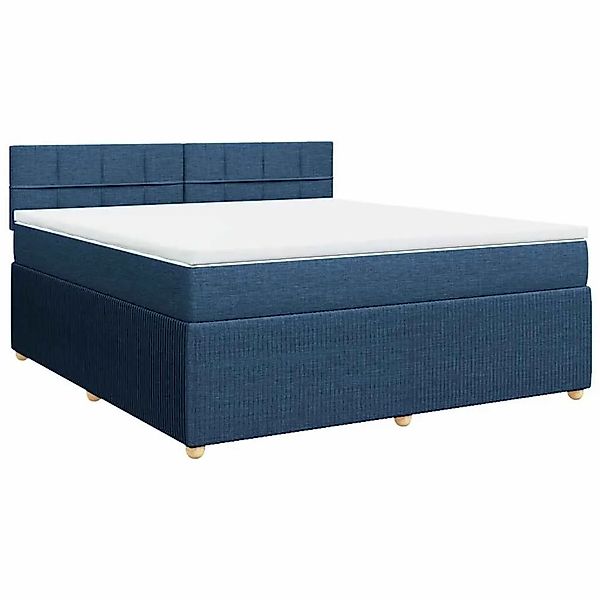 vidaXL Boxspringbett mit Matratze Blau 180x200 cm Stoff 3287541 günstig online kaufen
