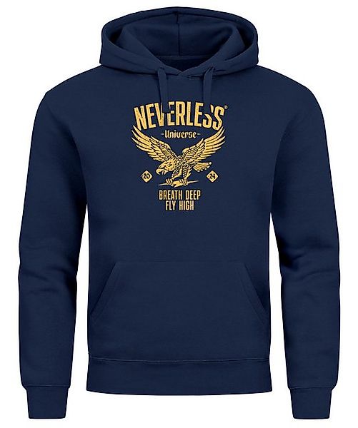 Neverless Hoodie Hoodie Herren Adler Eagle Print Retro Aufdruck Vintage Des günstig online kaufen