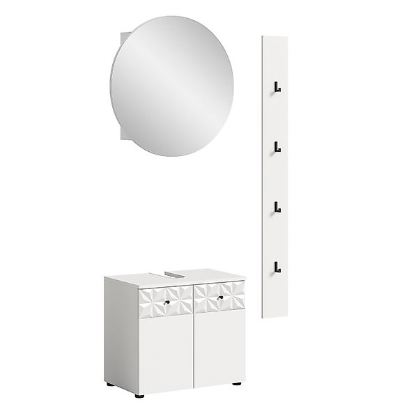 Badkombination Prisma m. Paneel Weiß 91 cm 3-tlg. günstig online kaufen