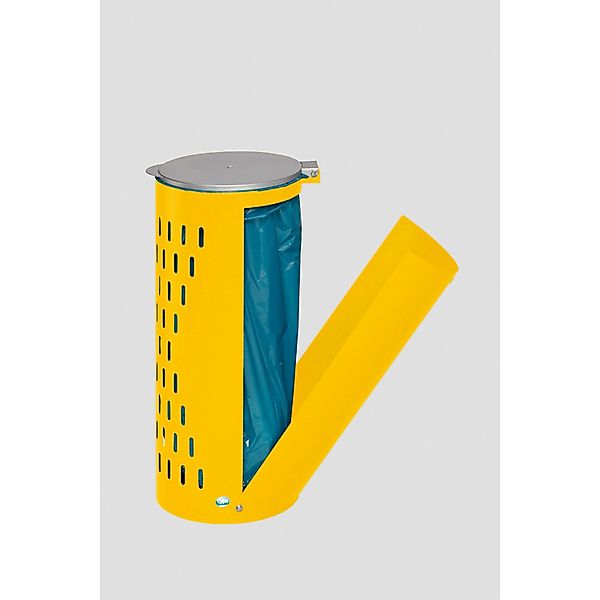 PROREGAL Kompakter Abfallsammler Gelocht Mit Deckel Klapptür 35 cm Einfüllö günstig online kaufen