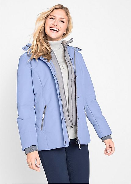 bonprix Winterjacke in 2-in 1 Optik, mit integrietem Fleeceeinsatz und Kapu günstig online kaufen