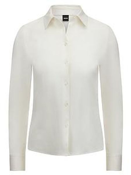 Jersey-Bluse Bronta Tuesday BOSS weiss günstig online kaufen