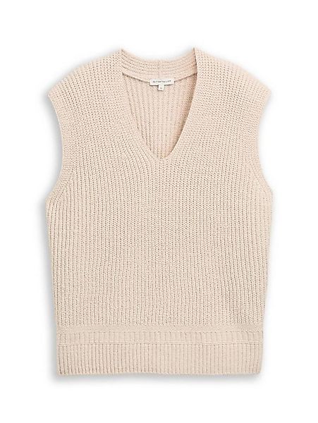 TOM TAILOR Strickweste V-Finesse Seitenschlitze für modernen Fall und Komfo günstig online kaufen