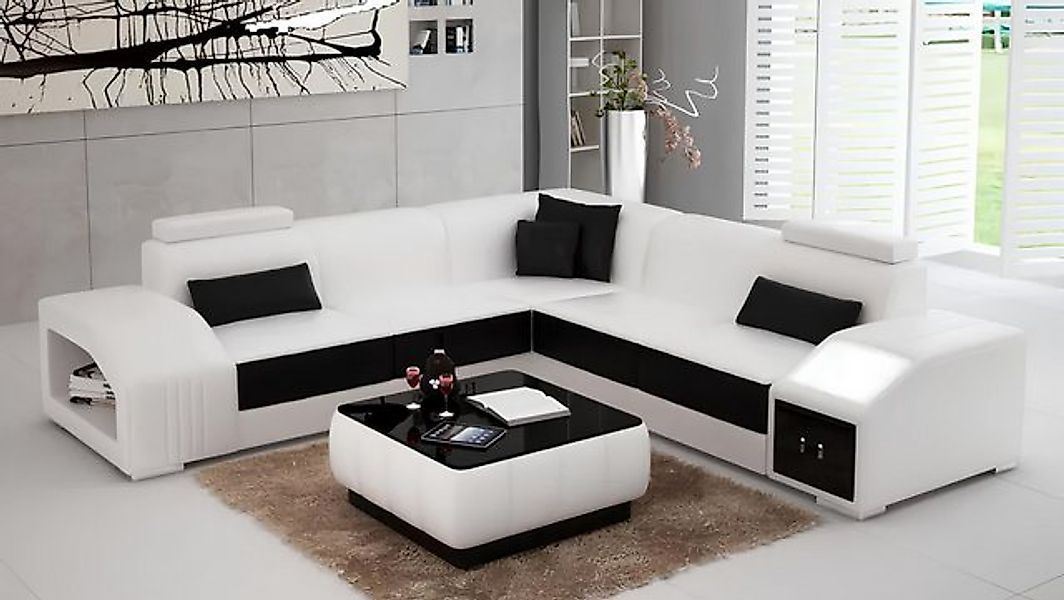 Xlmoebel Ecksofa Sofa mit L-Form aus Lederpolstern im Design einer Wohnland günstig online kaufen