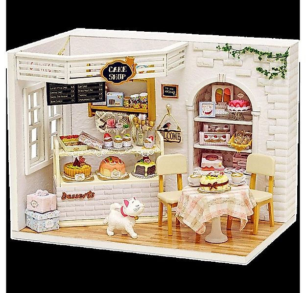 Cute Room 3D-Puzzle Puppenhaus Miniatur DIY Modellbausatz Cake Shop, Puzzle günstig online kaufen