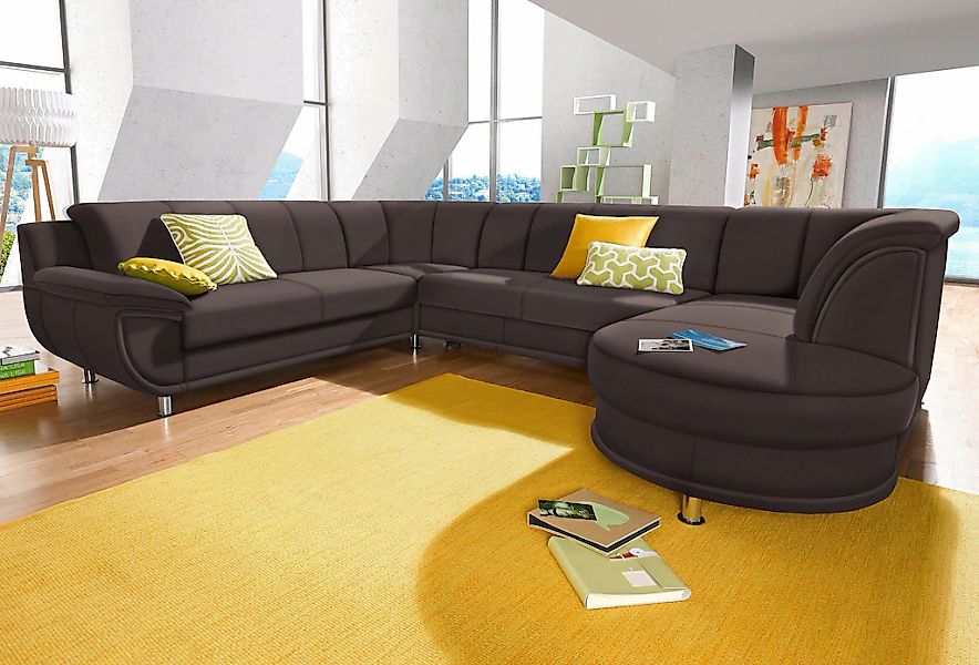 TRENDMANUFAKTUR Wohnlandschaft "Rondo, U-Form" inkl.Federkern, wahlweise mi günstig online kaufen