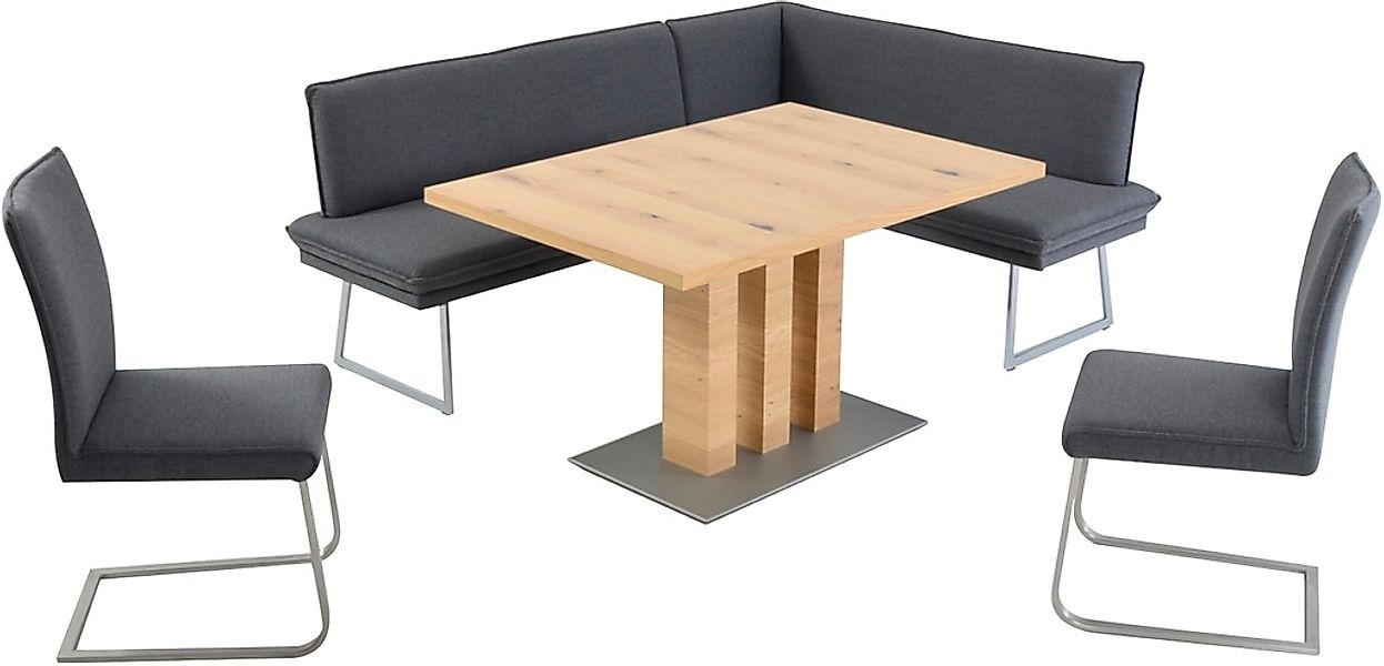K+W Komfort & Wohnen Essgruppe "Santos III" 4 Stk. tlg. gepolsterte Eckbank günstig online kaufen