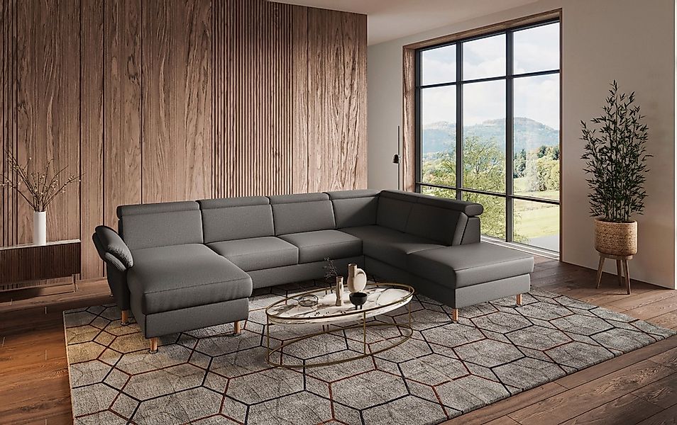 Home affaire Wohnlandschaft "Calypso U-Form" wahlweise mit motorischer Rela günstig online kaufen