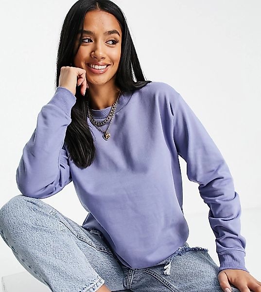 ASOS DESIGN Petite – Ultimate – Sweatshirt in Blau günstig online kaufen