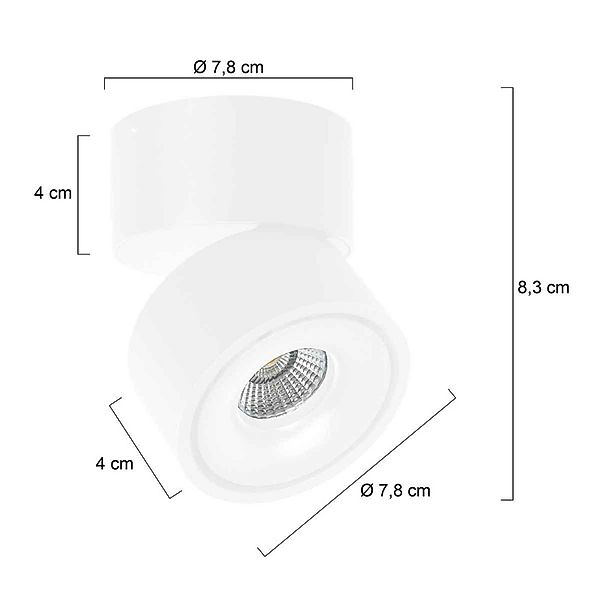 LED-Deckenstrahler Fez, weiß, 1-fl., Metall, schwenkbar günstig online kaufen