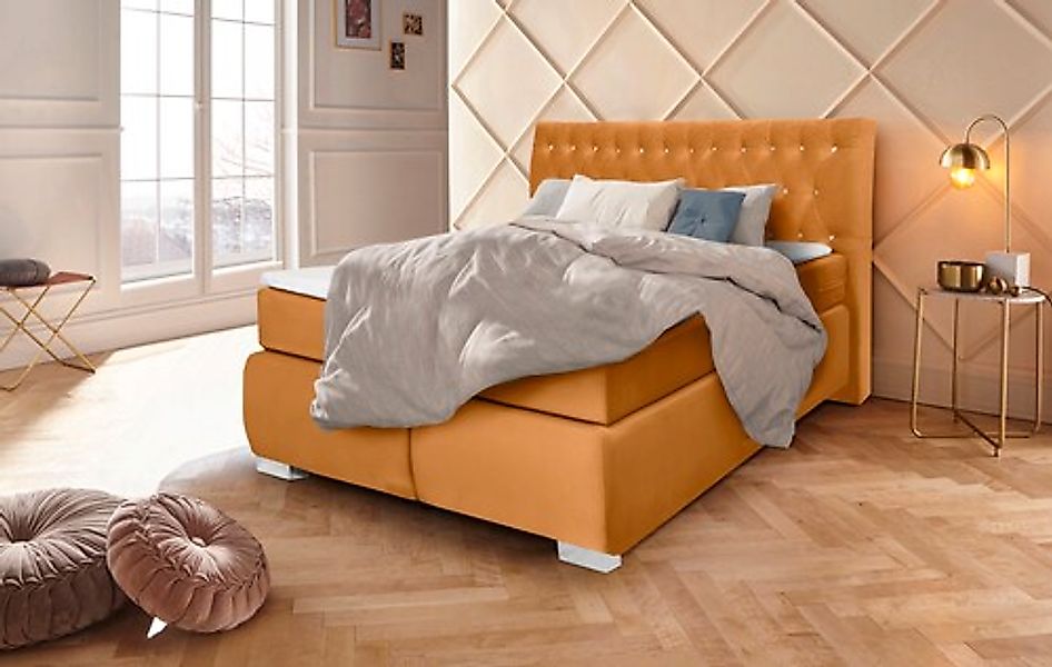 Leonique Boxspringbett »Rumba«, Taschenfederkern-Matratze in Härtegrad 3, i günstig online kaufen