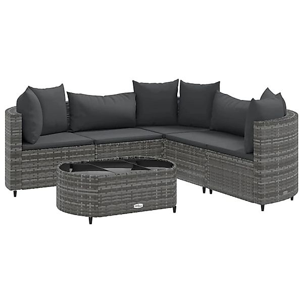 vidaXL Gartenlounge-Set 6-tlg. Garten-Sofagarnitur mit Kissen günstig online kaufen