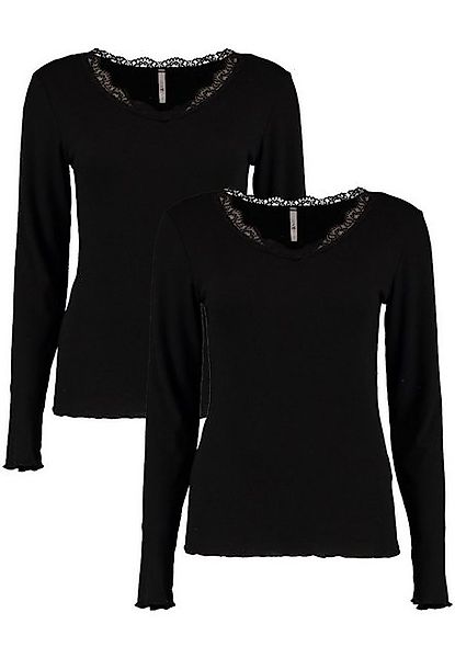 HaILY’S T-Shirt Langarm Shirt 2-er Set Spitzen Top Fi44ona (2-tlg) 5903 in günstig online kaufen