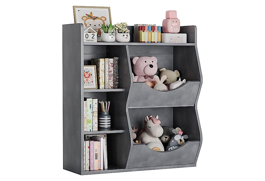 GarveeMore Kinderregal Bücherregal Kinder Spielzeugregal mit 5 Fächern 81x3 günstig online kaufen