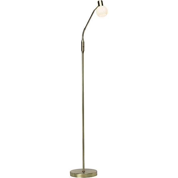 Brilliant Leuchten LED Stehlampe »Philo«, messing gebürstet/weiß, mit LED L günstig online kaufen
