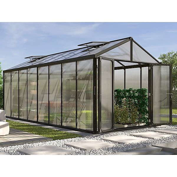 Vitavia Gewächshaus Zeus Comfort 15700 Schwarz 15,7 m² günstig online kaufen