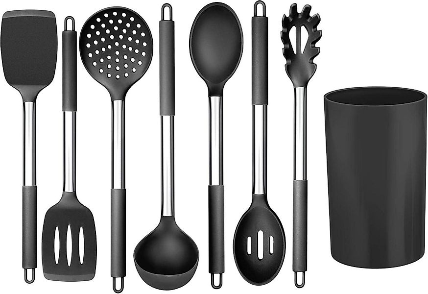 LuxusKollektion Kochbesteckhalter Küchenhelfer Set 8-teilig Silikon günstig online kaufen