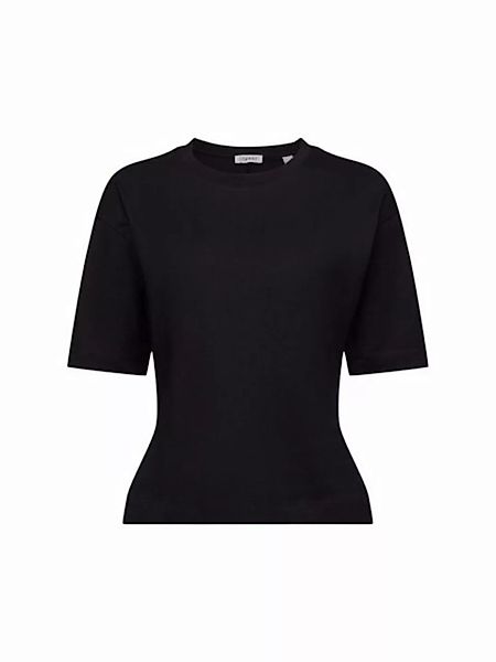 Esprit T-Shirt Tailliertes T-Shirt mit Rundhalsausschnitt (1-tlg) günstig online kaufen