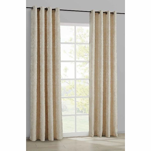 Ösenvorhang Pisa beige B/L: ca. 140x245 cm günstig online kaufen