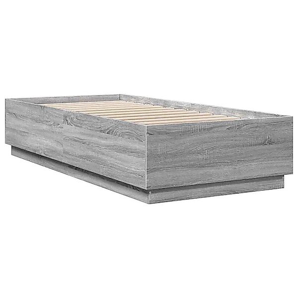 vidaXL Bettgestell Grau Sonoma 100x200 cm Holzwerkstoff 3209721 günstig online kaufen
