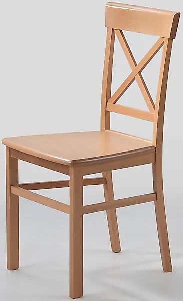 massivline&more 4-Fußstuhl »Romeo«, (Set), 2 St., Gestell aus Massivholz günstig online kaufen