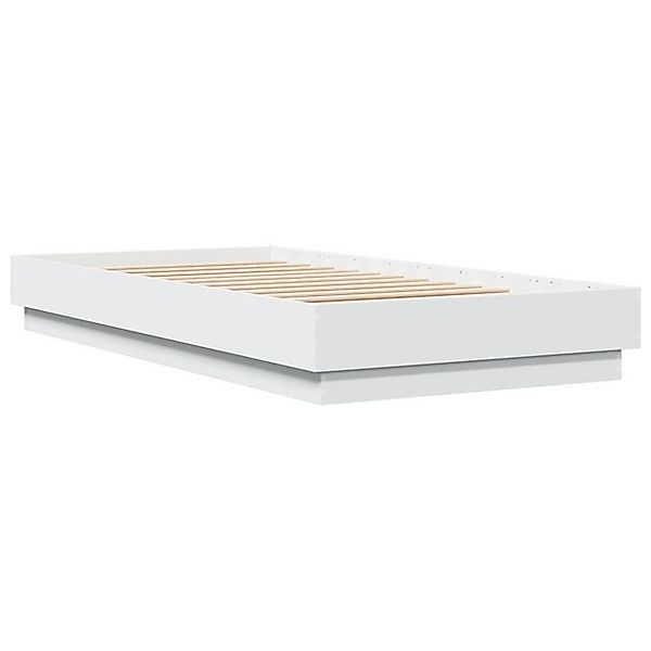 vidaXL Bett Bettgestell mit LED Weiß 75x190 cm günstig online kaufen