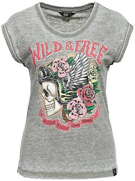King Kerosin T-Shirt Queen Kerosin Wild & Free Damen T-Shirt günstig online kaufen