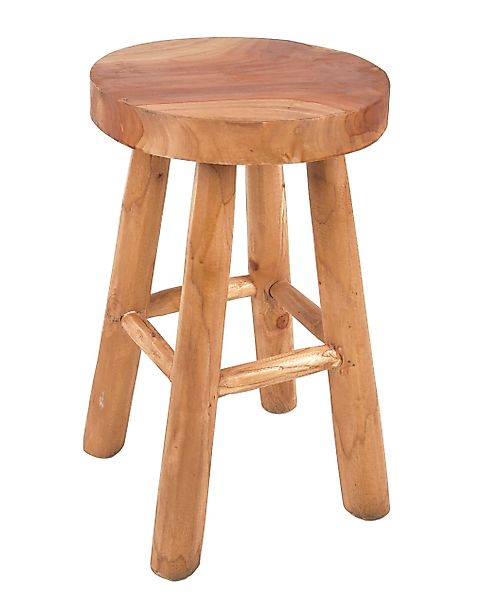 Spetebo Sitzhocker Teak Sitzhocker natur Ø günstig online kaufen