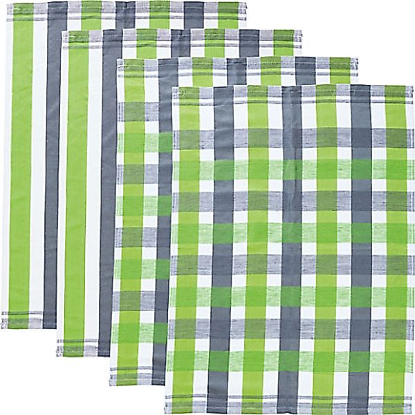 Erwin Müller Geschirrtuch Geschirrtuch 4er-Pack, Halbleinen Streifen günstig online kaufen