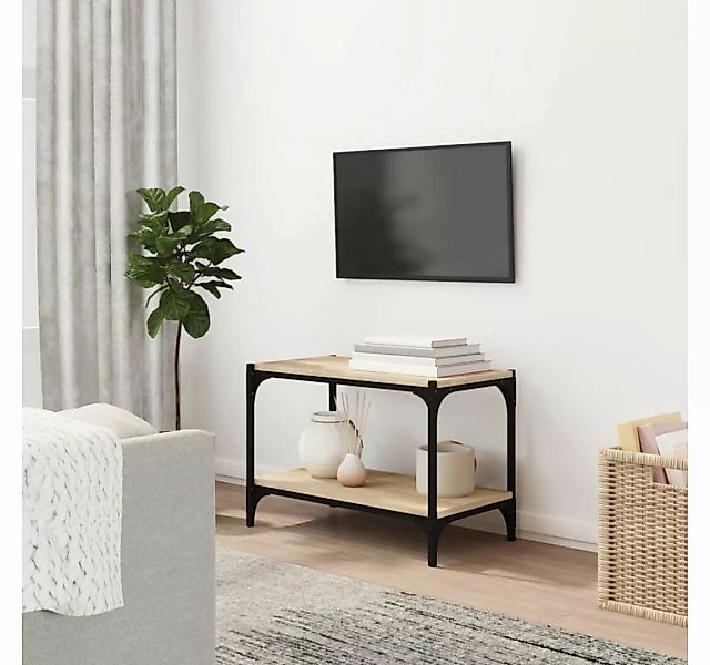furnicato TV-Schrank Sonoma-Eiche 60x33x41 cm Holzwerkstoff und Stahl günstig online kaufen