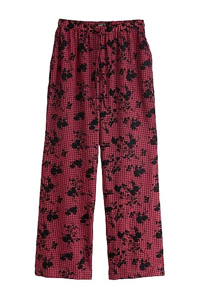 Next Palazzohose Beflockte Hose mit weitem Bein im Vichykaro (1-tlg) günstig online kaufen