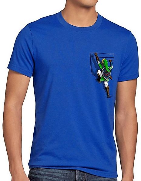 style3 T-Shirt Link Brusttasche wild switch the breath of snes ocarina zeld günstig online kaufen