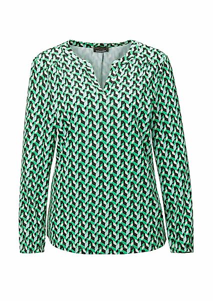 GOLDNER Kurzarmbluse "Kurzgröße Elegantes Blusenshirt mit V-Ausschnitt" günstig online kaufen