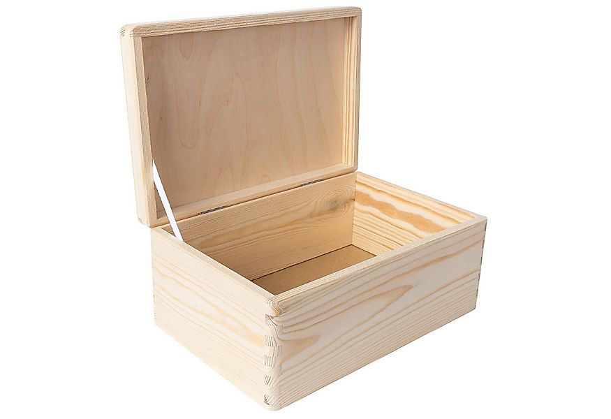Creative Deco Holzkiste Holzkiste mit Deckel Erinnerungsbox Baby Groß Unlac günstig online kaufen