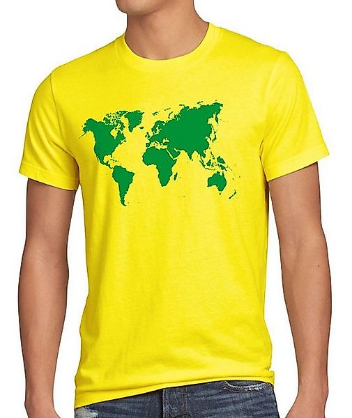 style3 T-Shirt Sheldon World Map Weltkarte big welt geo the big bang theory günstig online kaufen