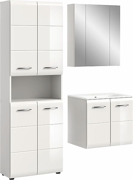 INOSIGN Badezimmer-Set, (Set, 4 St.), Florenz, Badkombination 4-tlg.,Weiß h günstig online kaufen