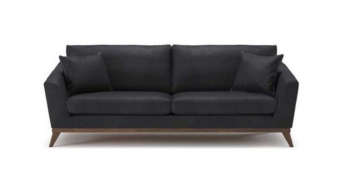 Xlmoebel 3-Sitzer Grau gefärbtes Dreisitzer-Sofa mit Holzrahmen für moderne günstig online kaufen