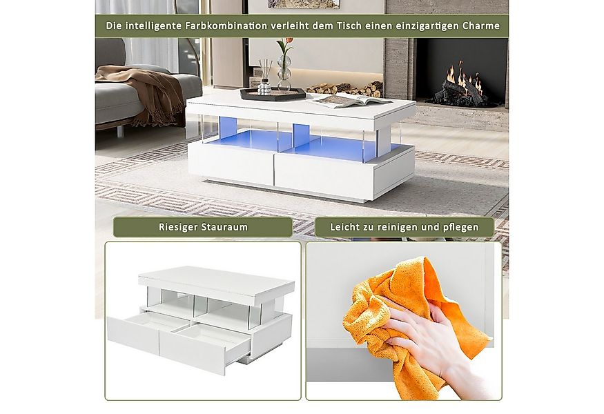 STILVORA Couchtisch Hochglanz-Wohnzimmertisch Beistelltisch Sofatisch,kratz günstig online kaufen
