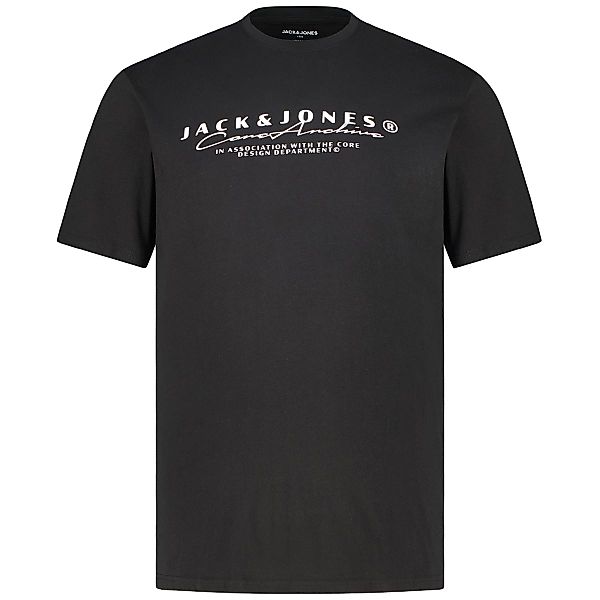 Jack&Jones T-Shirt mit Label-Print Farbe schwarz Größe: 5XL günstig online kaufen