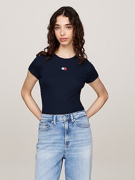 Tommy Jeans T-Shirt TJW SLIM BADGE RIB TEE in Rippoptik günstig online kaufen