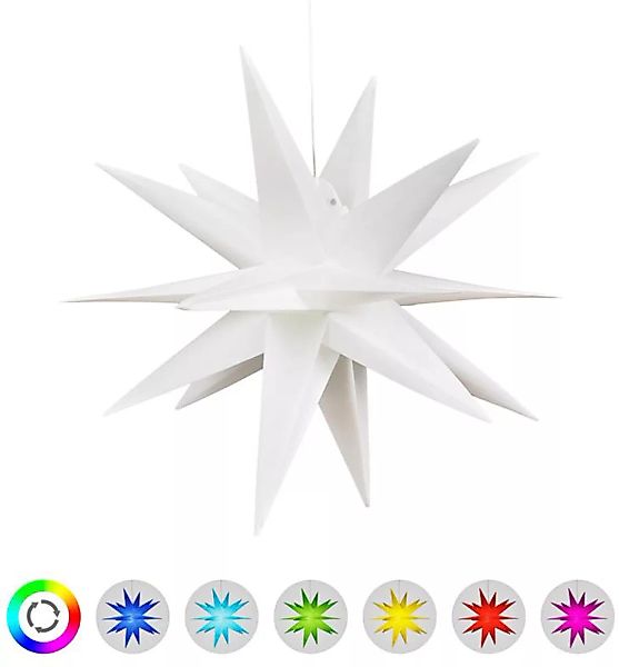 BONETTI LED Stern »Weihnachtsstern, 3D Nordlicht«, Ø 57 cm, mit 6-Stunden-T günstig online kaufen