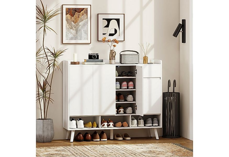 HOMCOM Schuhschrank mit grifflosem Design (Schuhkommode, 1-St., Schuhaufbew günstig online kaufen