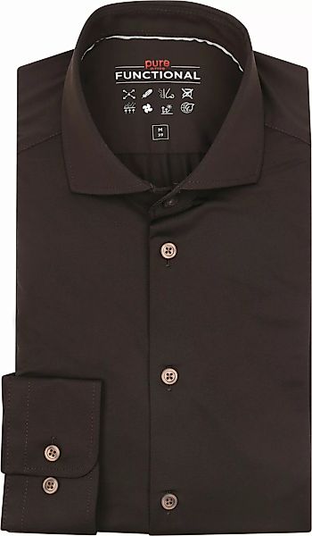 Pure The Functional Shirt Dunkelbraun - Größe 42 günstig online kaufen